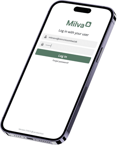 Milva Client App on mobile