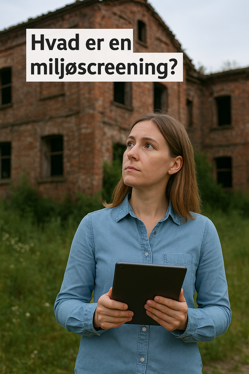 Kvinde kigger op og undrer sig over hvad en miljøscreening er